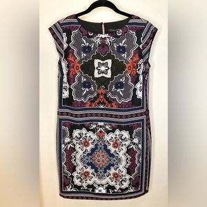 BANANA REPUBLIC FACTORY - Floral Pattern Shift Mini Dress